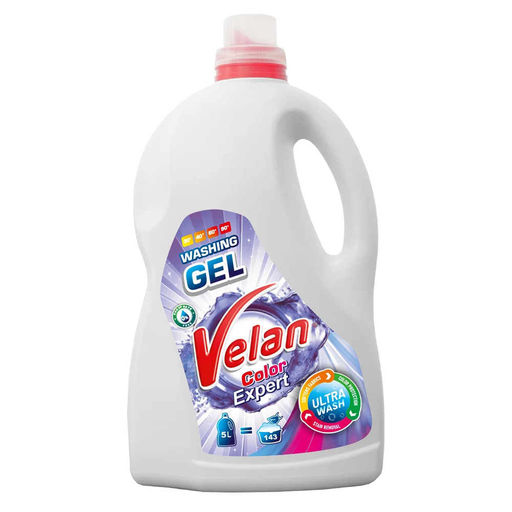 Гель для прання кольорових речей Velan Color, 5000мл